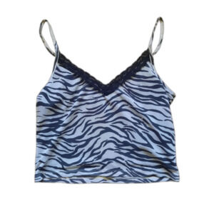 Hollister Zebra Cropped Tank Y2K Size Medium